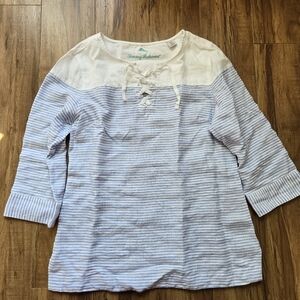 Tommy Bahama linen top Small